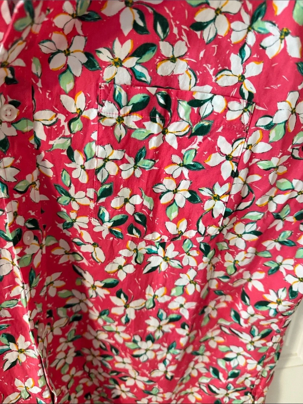 NWT J.Crew Men's Slim Flex Short Sleeve Floral Button Down Shirt Size XL